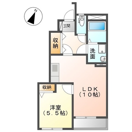 間取り1F 1LDK