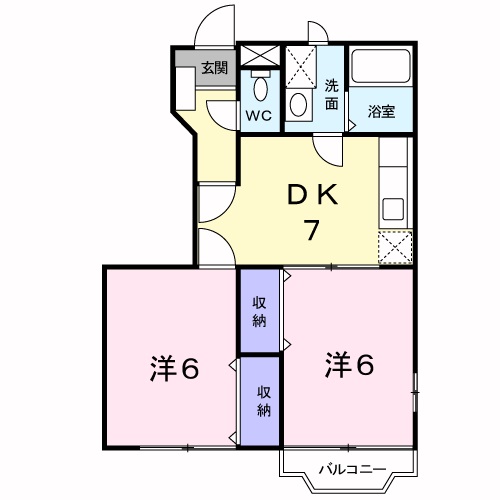 2DK 間取り