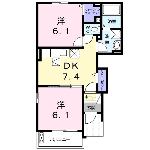 間取り2DK