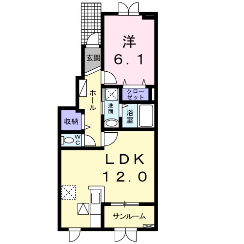 間取り 1F・1LDK