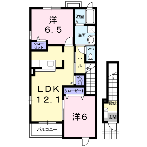 間取り２LDK