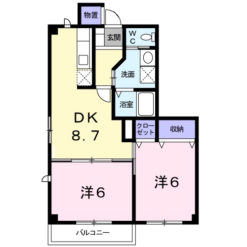 間取り2DK