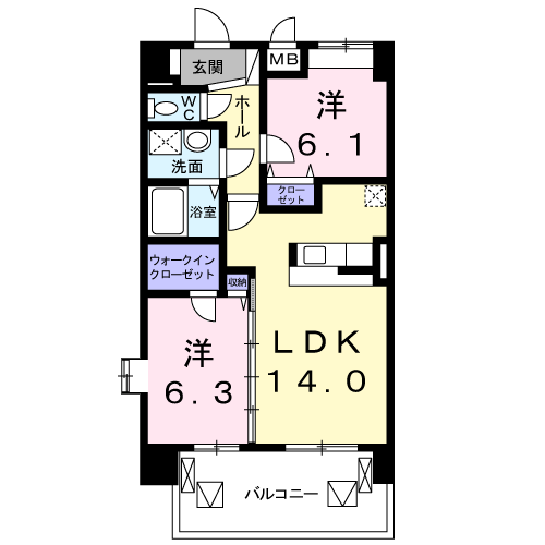 間取り2LDK