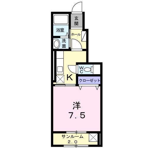 間取り1K