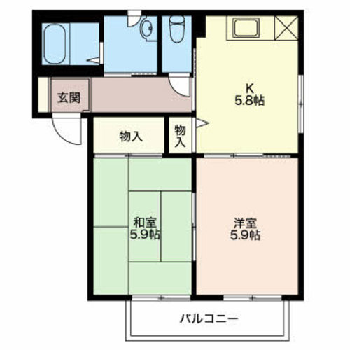 間取り2K