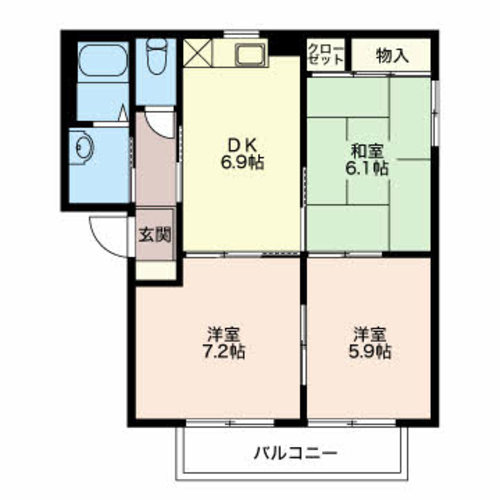 間取り3DK