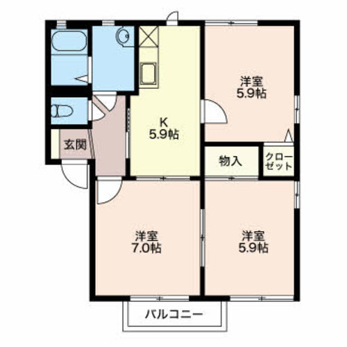間取り3K 洋