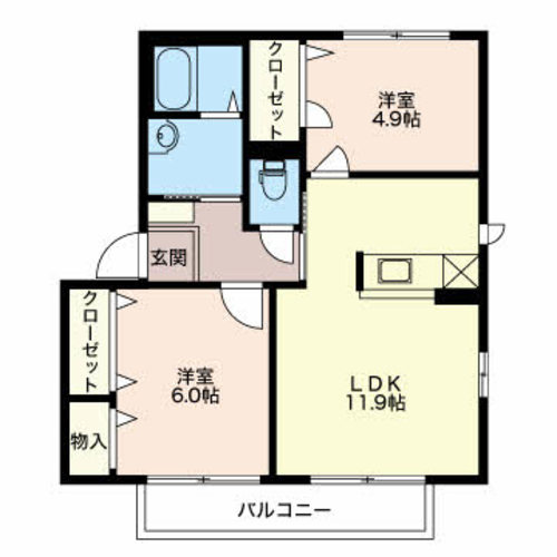 間取り2LDK