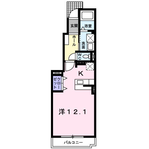 間取り1K