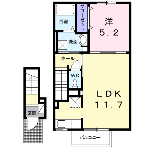 間取り1LDK 2F