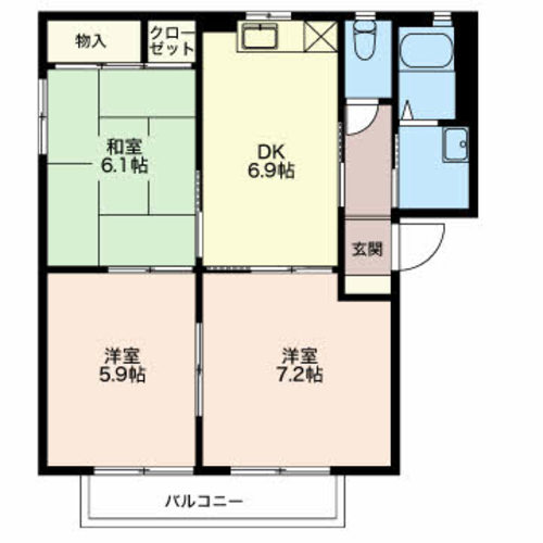 間取り3DK