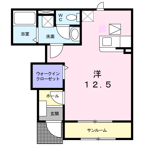 間取り 1R