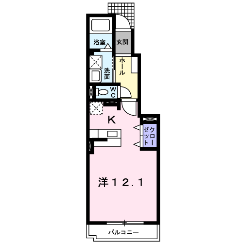 間取り1K