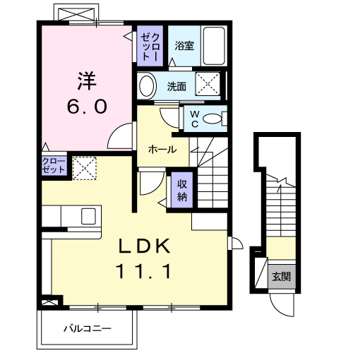間取り1LDK(2F)