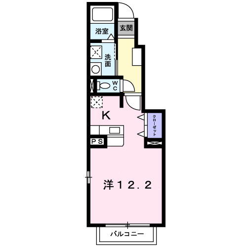 間取り 1K