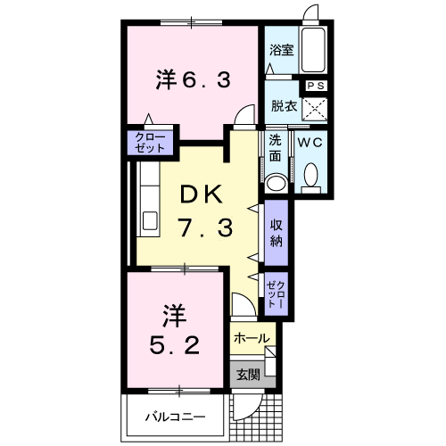 間取り2DK