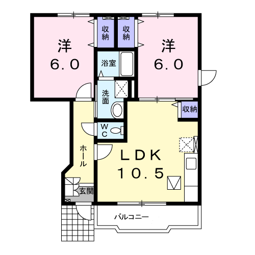 間取り2LDK