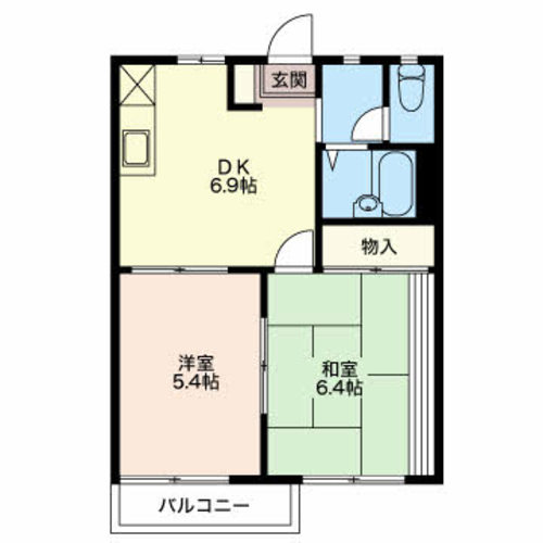 間取り2DK