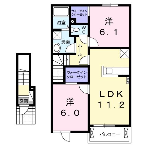 2LDK間取り