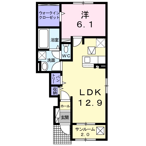 間取り1LDK(1)
