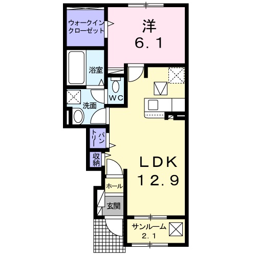 間取り1LDK(2)